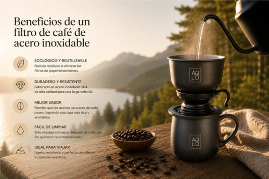 El arte del café sostenible: beneficios de un filtro de café de acero inoxidable